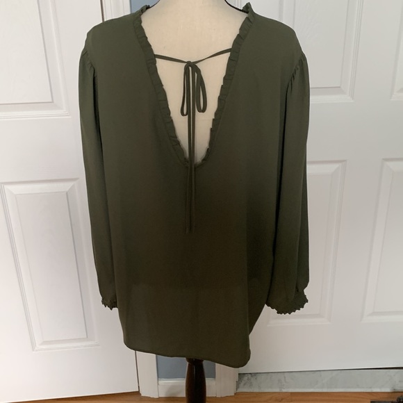 🌷LOFT RUFFLE TRIM BLOUSE🌷 - Picture 3 of 6